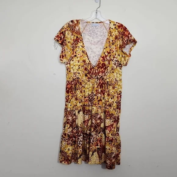 Urban Outfitters Dresses Urban Outfitters Floral Jersey Tiered